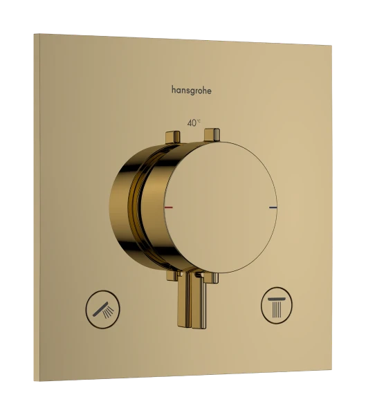 Hansgrohe Ecostat Comfort E thermostat à encastrer 2 systèmes - Polished Gold Optic