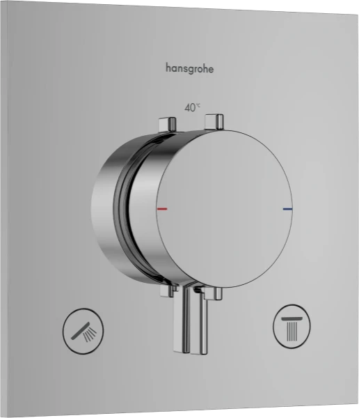 Hansgrohe Ecostat Comfort E thermostat à encastrer 2 systèmes - chromé