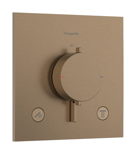 Hansgrohe Ecostat Comfort E thermostat à encastrer 2 systèmes - Brushed Bronze