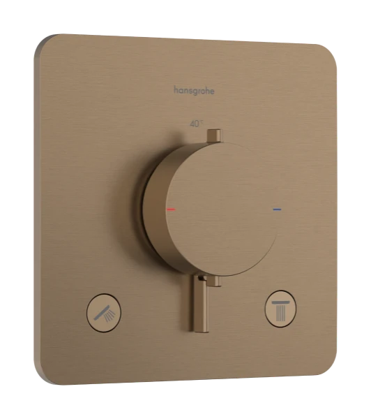 Hansgrohe Ecostat Comfort Q thermostat à encastrer 2 systèmes - Brushed Bronze