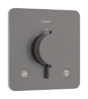 Hansgrohe Ecostat Comfort Q thermostat à encastrer 2 systèmes - Brushed Black Chrome