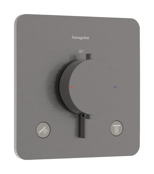 Hansgrohe Ecostat Comfort Q thermostat à encastrer 2 systèmes - Brushed Black Chrome