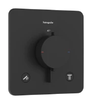 Hansgrohe Ecostat Comfort Q thermostat à encastrer 2 systèmes - Matt Black