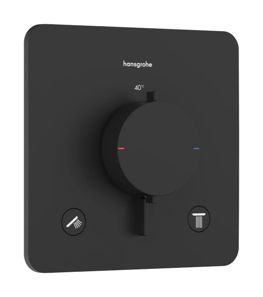 Hansgrohe Ecostat Comfort Q thermostat à encastrer 2 systèmes - Matt Black