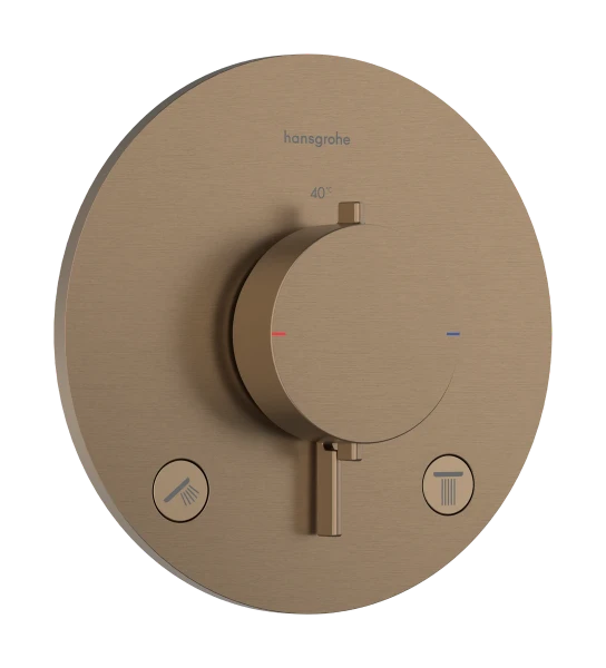 Hansgrohe Ecostat Comfort S thermostat à encastrer 2 systèmes - Brushed Bronze