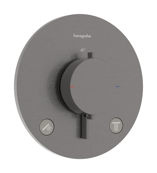 Hansgrohe Ecostat Comfort S thermostat à encastrer 2 systèmes - Brushed Black Chrome