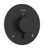 Hansgrohe Ecostat Comfort S thermostat à encastrer 2 systèmes - Matt Black