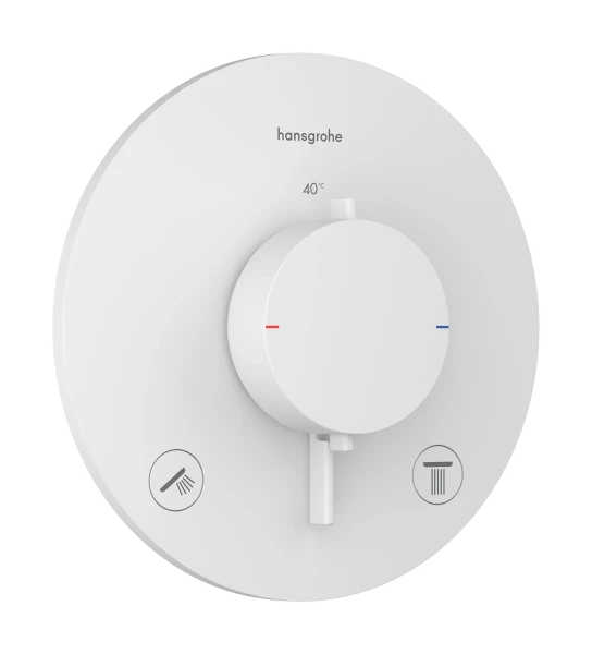Hansgrohe Ecostat Comfort S thermostat à encastrer 2 systèmes - Matt White