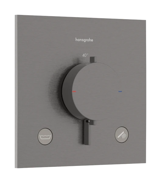 Hansgrohe Ecostat Comfort E thermostat à encastrer 2 systèmes - Brushed Black Chrome