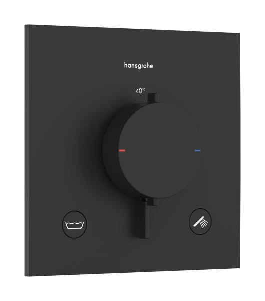 Hansgrohe Ecostat Comfort E thermostat à encastrer 2 systèmes - Matt Black