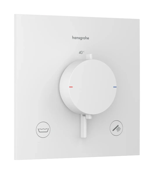 Hansgrohe Ecostat Comfort E thermostat à encastrer 2 systèmes - Matt White