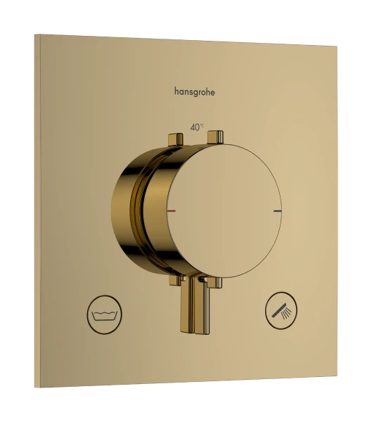Hansgrohe Ecostat Comfort E thermostat à encastrer 2 systèmes - Polished Gold Optic