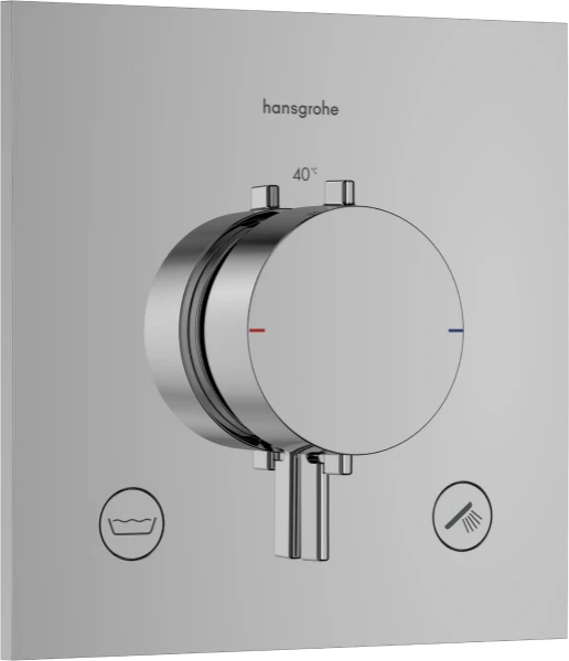 Hansgrohe Ecostat Comfort E thermostat à encastrer 2 systèmes - chromé