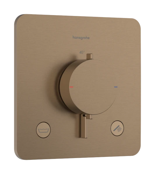 Hansgrohe Ecostat Comfort Q thermostat à encastrer 2 systèmes - Brushed Bronze