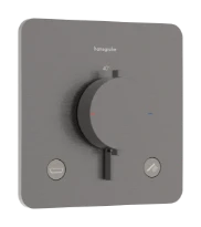 Hansgrohe Ecostat Comfort Q thermostat à encastrer 2 systèmes - Brushed Black Chrome