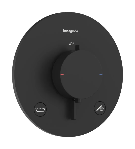 Hansgrohe Ecostat Comfort S thermostat à encastrer 2 systèmes - Matt Black