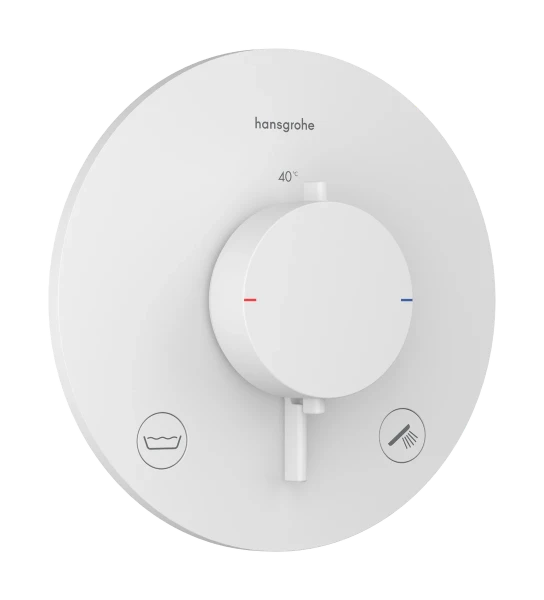 Hansgrohe Ecostat Comfort S thermostat à encastrer 2 systèmes - Matt White