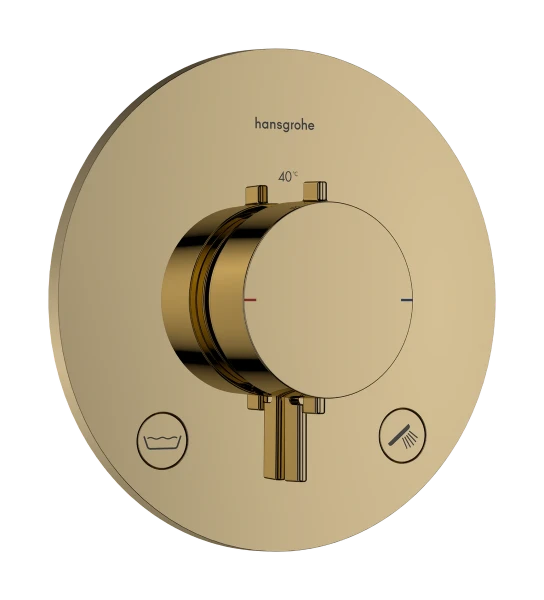 Hansgrohe Ecostat Comfort S thermostat à encastrer 2 systèmes - Polished Gold Optic