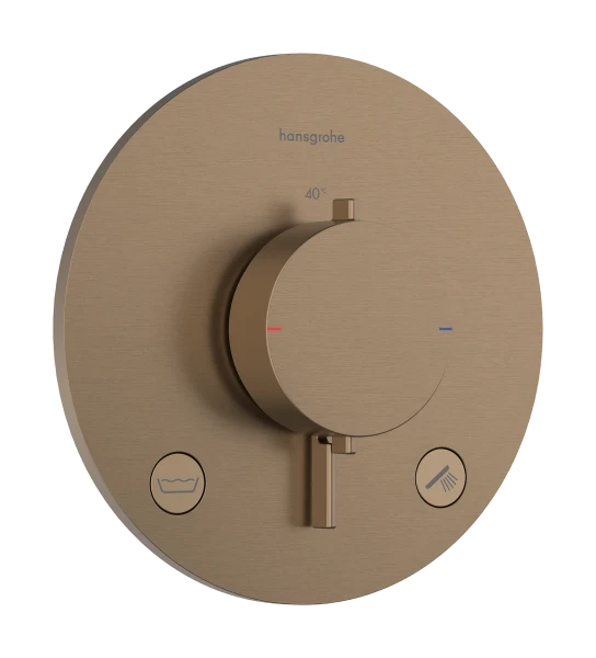 Hansgrohe Ecostat Comfort S thermostat à encastrer 2 systèmes - Brushed Bronze