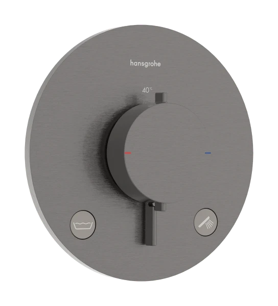 Hansgrohe Ecostat Comfort S thermostat à encastrer 2 systèmes - Brushed Black Chrome