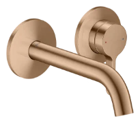 Hansgrohe Axor One mitigeur lavabo pour montage encastré mural avec poignée à levier et bec 160 mm - Brushed Red Gold