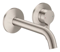 Hansgrohe Axor One mitigeur lavabo pour montage encastré mural avec poignée à levier et bec 160 mm - Stainless Steel Optic