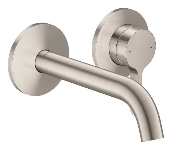 Hansgrohe Axor One mitigeur lavabo pour montage encastré mural avec poignée à levier et bec 160 mm - Stainless Steel Optic