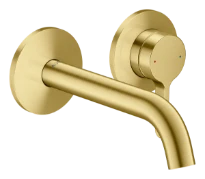 Hansgrohe Axor One mitigeur lavabo pour montage encastré mural avec poignée à levier et bec 160 mm - Brushed Brass