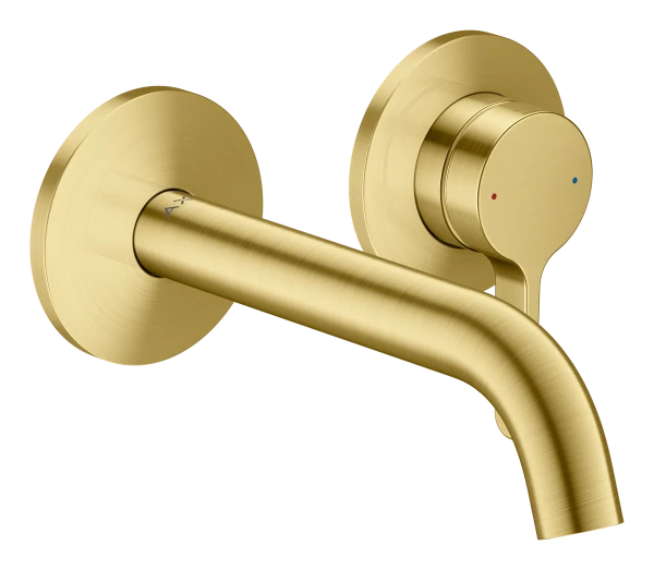 Hansgrohe Axor One mitigeur lavabo pour montage encastré mural avec poignée à levier et bec 160 mm - Brushed Brass