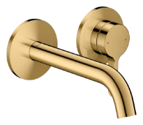 Hansgrohe Axor One mitigeur lavabo pour montage encastré mural avec poignée à levier et bec 160 mm - Polished Gold Optic
