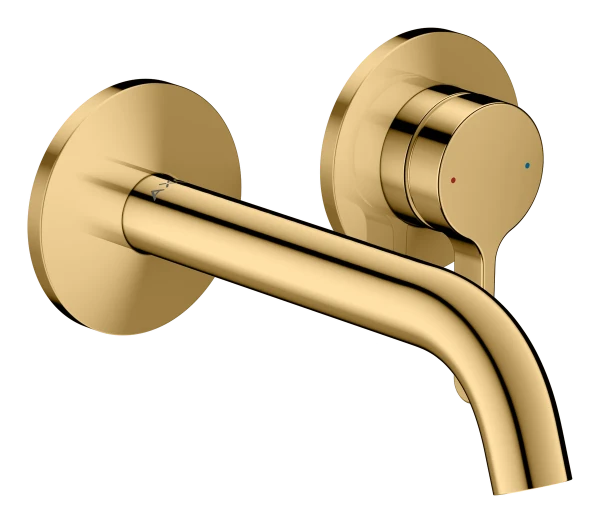 Hansgrohe Axor One mitigeur lavabo pour montage encastré mural avec poignée à levier et bec 160 mm - Polished Gold Optic