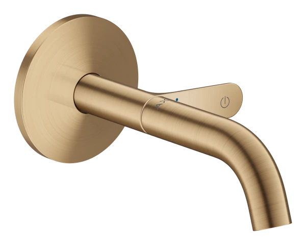 Hansgrohe Axor One inbouwwastafelmengkraan wandmontage Select met uitloop 160 mm - Brushed Bronze