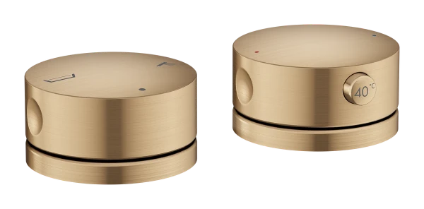 Hansgrohe Axor One 2-gats badthermostaat badrandmontage - Brushed Bronze