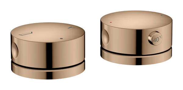 Hansgrohe Axor One mitigeur de baignoire thermostatique 2 trous monté sur gorge - Polished Red Gold