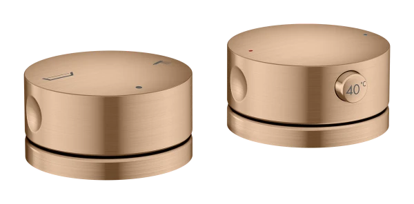 Hansgrohe Axor One mitigeur de baignoire thermostatique 2 trous monté sur gorge - Brushed Red Gold