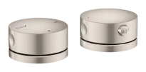 Hansgrohe Axor One mitigeur de baignoire thermostatique 2 trous monté sur gorge - Stainless Steel Optic