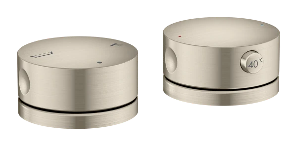 Hansgrohe Axor One mitigeur de baignoire thermostatique 2 trous monté sur gorge - Brushed Nickel