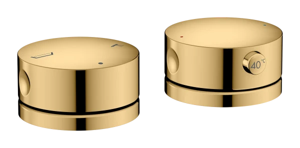 Hansgrohe Axor One mitigeur de baignoire thermostatique 2 trous monté sur gorge - Polished Gold Optic