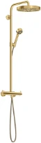 Hansgrohe Axor One Showerpipe avec thermostat et douche de tête 280 mm 1jet - Brushed Gold Optic