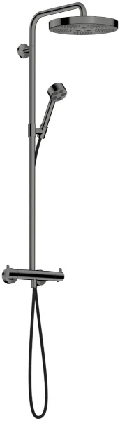 Hansgrohe Axor One Showerpipe avec thermostat et douche de tête 280 mm 1jet - Polished Black Chrome