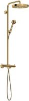 Hansgrohe Axor One Showerpipe avec thermostat et douche de tête 280 mm 1jet - Polished Gold Optic