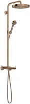 Hansgrohe Axor One Showerpipe avec thermostat et douche de tête 280 mm 1jet EcoSmart - Polished Red Gold