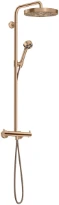 Hansgrohe Axor One Showerpipe avec thermostat et douche de tête 280 mm 1jet EcoSmart - Brushed Red Gold