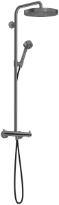 Hansgrohe Axor One Showerpipe avec thermostat et douche de tête 280 mm 1jet EcoSmart - Brushed Black Chrome