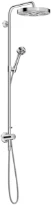 Hansgrohe Axor One Showerpipe avec thermostat et douche de tête 280 mm 1jet EcoSmart à encastrer - chromé