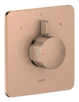 Hansgrohe Axor Citterio C mitigeur de douche à encastrer pour 2 systèmes- Cubic Cut - Polished Red Gold