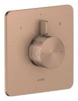 Hansgrohe Axor Citterio C mitigeur de douche à encastrer pour 2 systèmes- Cubic Cut - Brushed Red Gold