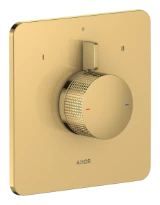Hansgrohe Axor Citterio C mitigeur de douche à encastrer pour 2 systèmes- Cubic Cut - Polished Gold Optic