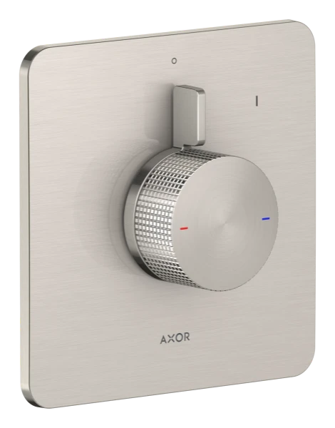 Hansgrohe Axor Citterio C mitigeur de douche à encastrer pour 1 systeem - Cubic Cut - Stainless Steel Optic