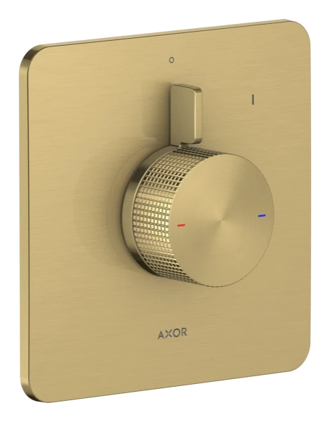 Hansgrohe Axor Citterio C mitigeur de douche à encastrer pour 1 systeem - Cubic Cut - Brushed Brass
